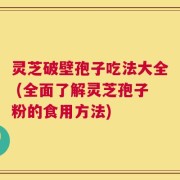 灵芝破壁孢子吃法大全 (全面了解灵芝孢子粉的食用方法)