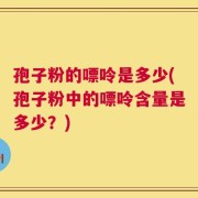 孢子粉的嘌呤是多少(孢子粉中的嘌呤含量是多少？)