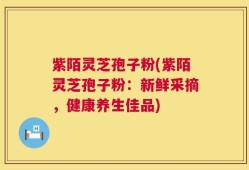 紫陌灵芝孢子粉(紫陌灵芝孢子粉：新鲜采摘，健康养生佳品)