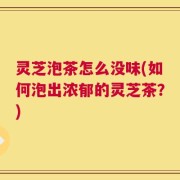 灵芝泡茶怎么没味(如何泡出浓郁的灵芝茶？)