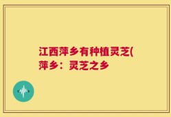 江西萍乡有种植灵芝(萍乡：灵芝之乡