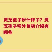 灵芝孢子粉什样子？灵芝孢子粉外包装介绍有哪些