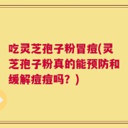 吃灵芝孢子粉冒痘(灵芝孢子粉真的能预防和缓解痘痘吗？)