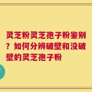 灵芝粉灵芝孢子粉鉴别？如何分辨破壁和没破壁的灵芝孢子粉