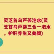 灵芝首乌芦荟泡水(灵芝首乌芦荟三合一泡水，护肝养生又美颜)