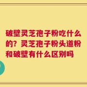 破壁灵芝孢子粉吃什么的？灵芝孢子粉头道粉和破壁有什么区别吗