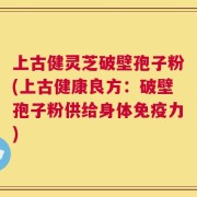 上古健灵芝破壁孢子粉(上古健康良方：破壁孢子粉供给身体免疫力)