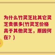 为什么竹灵芝比其它灵芝贵很多(竹灵芝价格高于其他灵芝，原因何在？)