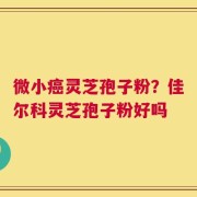 微小癌灵芝孢子粉？佳尔科灵芝孢子粉好吗