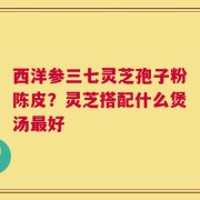 西洋参三七灵芝孢子粉陈皮？灵芝搭配什么煲汤最好