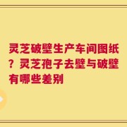 灵芝破壁生产车间图纸？灵芝孢子去壁与破壁有哪些差别