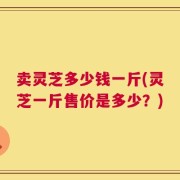 卖灵芝多少钱一斤(灵芝一斤售价是多少？)