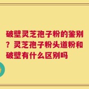 破壁灵芝孢子粉的鉴别？灵芝孢子粉头道粉和破壁有什么区别吗