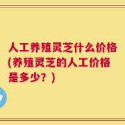 人工养殖灵芝什么价格(养殖灵芝的人工价格是多少？)