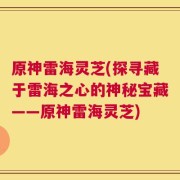 原神雷海灵芝(探寻藏于雷海之心的神秘宝藏——原神雷海灵芝)