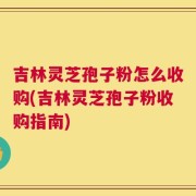 吉林灵芝孢子粉怎么收购(吉林灵芝孢子粉收购指南)