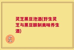 灵芝黑豆泡酒(野生灵芝与黑豆酿制美味养生酒)