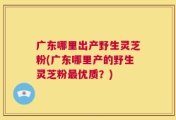广东哪里出产野生灵芝粉(广东哪里产的野生灵芝粉最优质？)