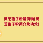 灵芝孢子粉是何物(灵芝孢子粉简介及功效)