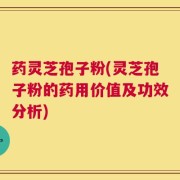 药灵芝孢子粉(灵芝孢子粉的药用价值及功效分析)