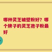 哪种灵芝破壁粉好？哪个牌子的灵芝孢子粉最好