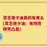 灵芝孢子油真的有用么(灵芝孢子油：有效性研究凸显)