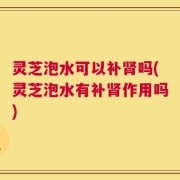 灵芝泡水可以补肾吗(灵芝泡水有补肾作用吗)