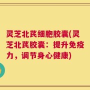 灵芝北芪细胞胶囊(灵芝北芪胶囊：提升免疫力，调节身心健康)