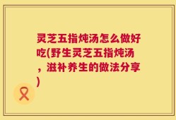 灵芝五指炖汤怎么做好吃(野生灵芝五指炖汤，滋补养生的做法分享)