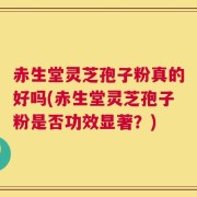 赤生堂灵芝孢子粉真的好吗(赤生堂灵芝孢子粉是否功效显著？)
