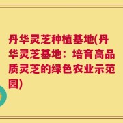 丹华灵芝种植基地(丹华灵芝基地：培育高品质灵芝的绿色农业示范园)