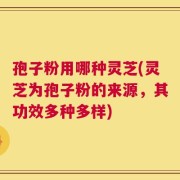 孢子粉用哪种灵芝(灵芝为孢子粉的来源，其功效多种多样)