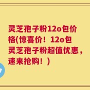 灵芝孢子粉12o包价格(惊喜价！12o包灵芝孢子粉超值优惠，速来抢购！)