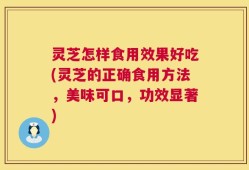 灵芝怎样食用效果好吃(灵芝的正确食用方法，美味可口，功效显著)