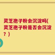 灵芝孢子粉会沉淀吗(灵芝孢子粉是否会沉淀？)