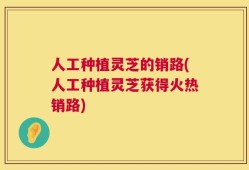 人工种植灵芝的销路(人工种植灵芝获得火热销路)