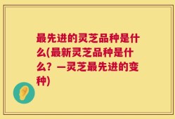 最先进的灵芝品种是什么(最新灵芝品种是什么？—灵芝最先进的变种)
