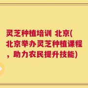 灵芝种植培训 北京(北京举办灵芝种植课程，助力农民提升技能)