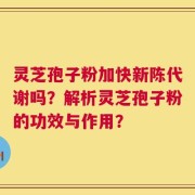 灵芝孢子粉加快新陈代谢吗？解析灵芝孢子粉的功效与作用？