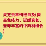 灵芝虫草枸杞白及(提高免疫力，延缓衰老，营养丰富的中药材组合)