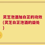 灵芝泡酒加白芷的功效(灵芝白芷泡酒的益处)