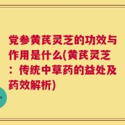 党参黄芪灵芝的功效与作用是什么(黄芪灵芝：传统中草药的益处及药效解析)