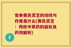 党参黄芪灵芝的功效与作用是什么(黄芪灵芝：传统中草药的益处及药效解析)