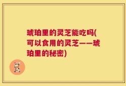 琥珀里的灵芝能吃吗(可以食用的灵芝——琥珀里的秘密)