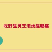 吃野生灵芝泡水屁眼痛