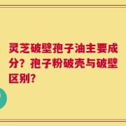 灵芝破壁孢子油主要成分？孢子粉破壳与破壁区别？