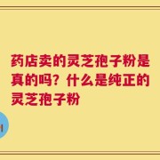 药店卖的灵芝孢子粉是真的吗？什么是纯正的灵芝孢子粉