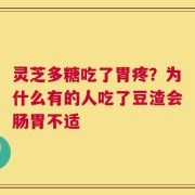 灵芝多糖吃了胃疼？为什么有的人吃了豆渣会肠胃不适