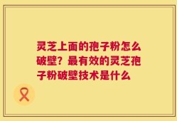 灵芝上面的孢子粉怎么破壁？最有效的灵芝孢子粉破壁技术是什么