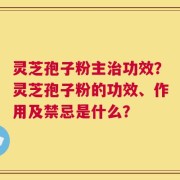 灵芝孢子粉主治功效？灵芝孢子粉的功效、作用及禁忌是什么？
